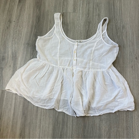 American Eagle Outfitters Tops - L - American Eagle Oversized Babydoll Peplum Boho Tunic